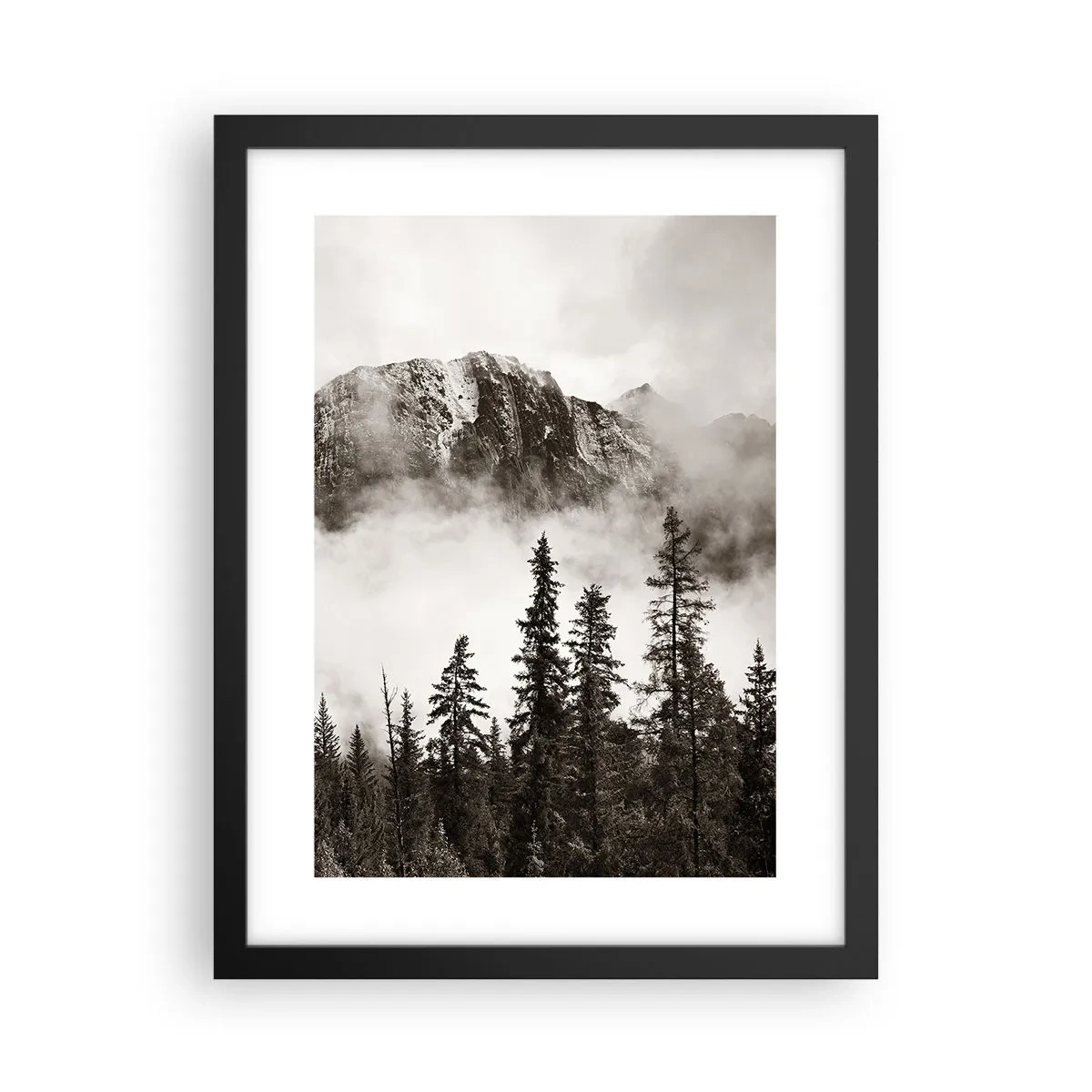 Poster in einem schwarzem Rahmen - Lineal aus Granit - 30x40 cm