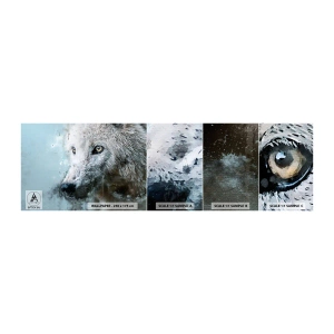 Fototapeten Muster Selbstklebend Deluxe Sticker - Lerne die Wolfsseele kennen - Tiere, Wolf, Raubtier - 100x30 cm