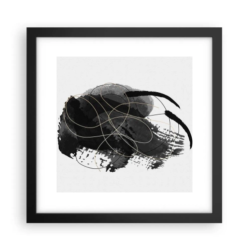 Poster in einem schwarzem Rahmen - Aus Schwarz entstanden - 30x30 cm