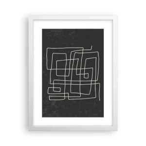 Poster in einem weißen Rahmen - Nicht so einfach - 30x40 cm