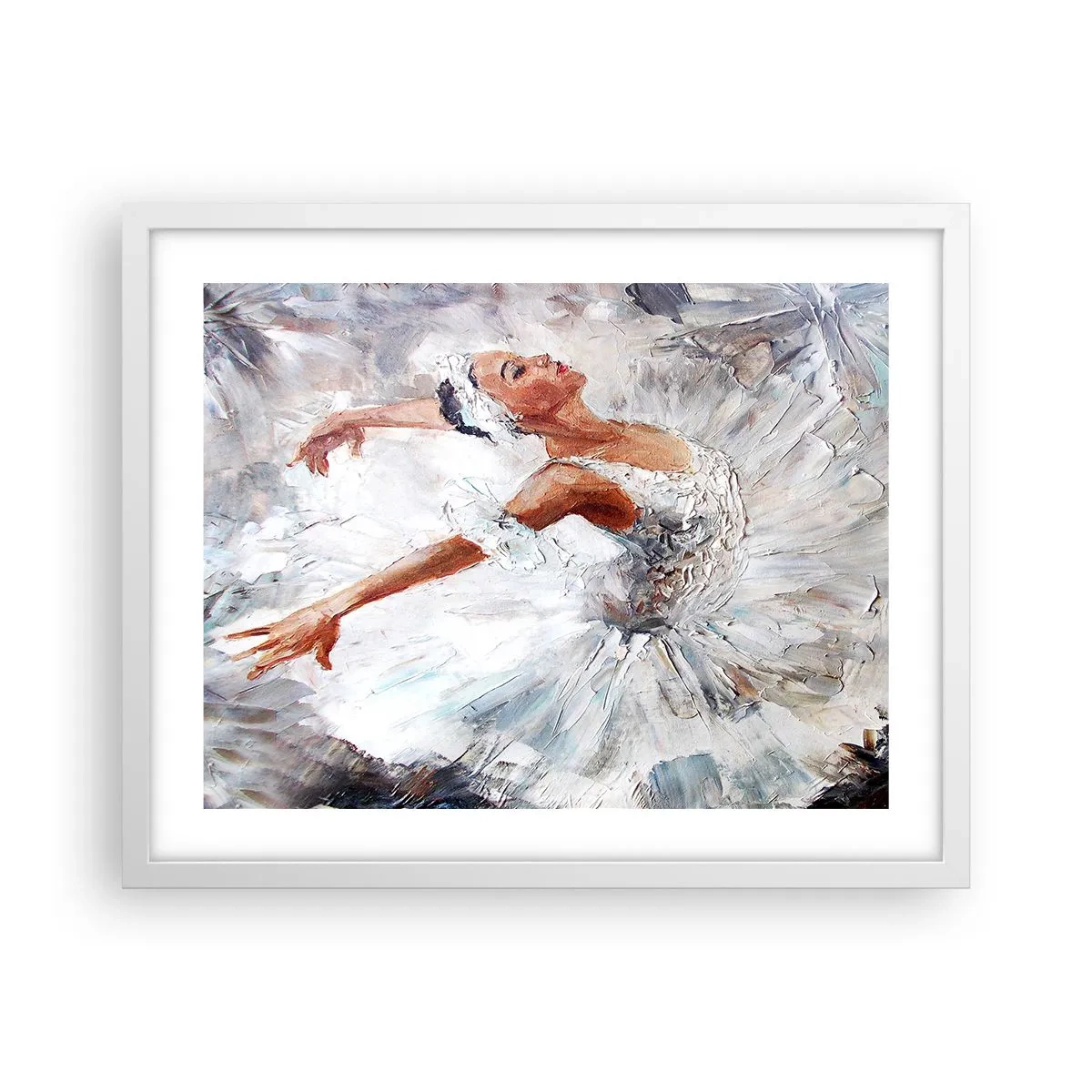 Poster in einem weißen Rahmen - Zart und leicht wie Tüll - 50x40 cm