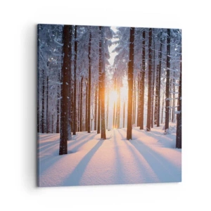 Bild auf Leinwand - Leinwandbild - Ganz klar schwarz auf weiß - 60x60 cm