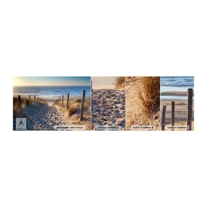 Fototapeten Muster Selbstklebend Deluxe Sticker - Das Rauschen des Meeres, der Gesang der Vögel, ein wilder Strand im Gras ... - Landschaft, Strand, Dünen - 100x30 cm