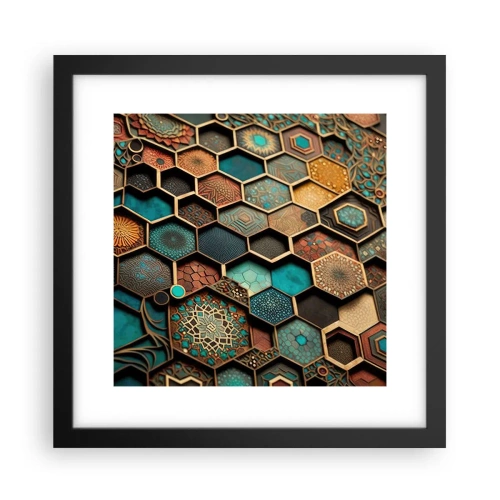 Poster in einem schwarzem Rahmen - Arabische Ornamente – Variation - 30x30 cm