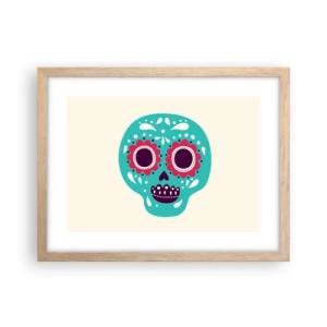 Poster in einem Rahmen aus heller Eiche - Das Leben – Spaß bis zum Tod - 40x30 cm