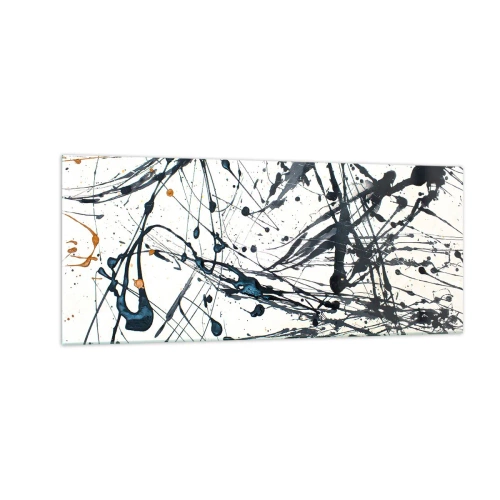 Glasbild - Bild auf glas - Expressionistische Abstraktion - 100x40 cm