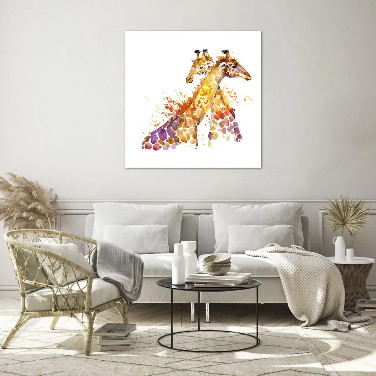 Glasbild - Bild auf glas - Ist es Freundschaft oder ist es Baby? - 70x70 cm