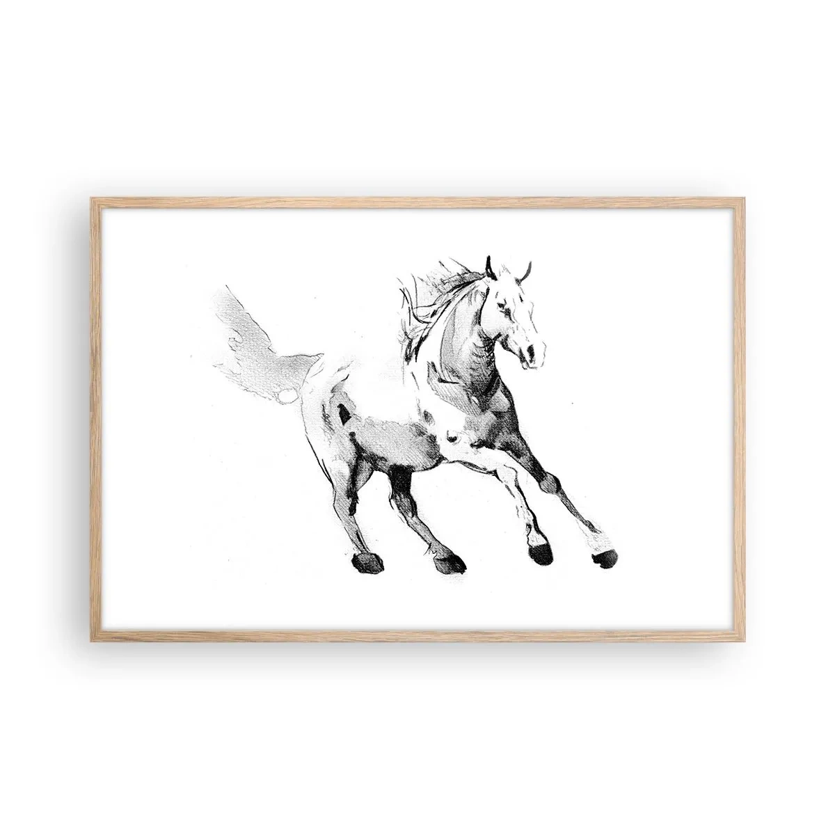 Poster in einem Rahmen aus heller Eiche - Ungezähmte Seele - 91x61 cm