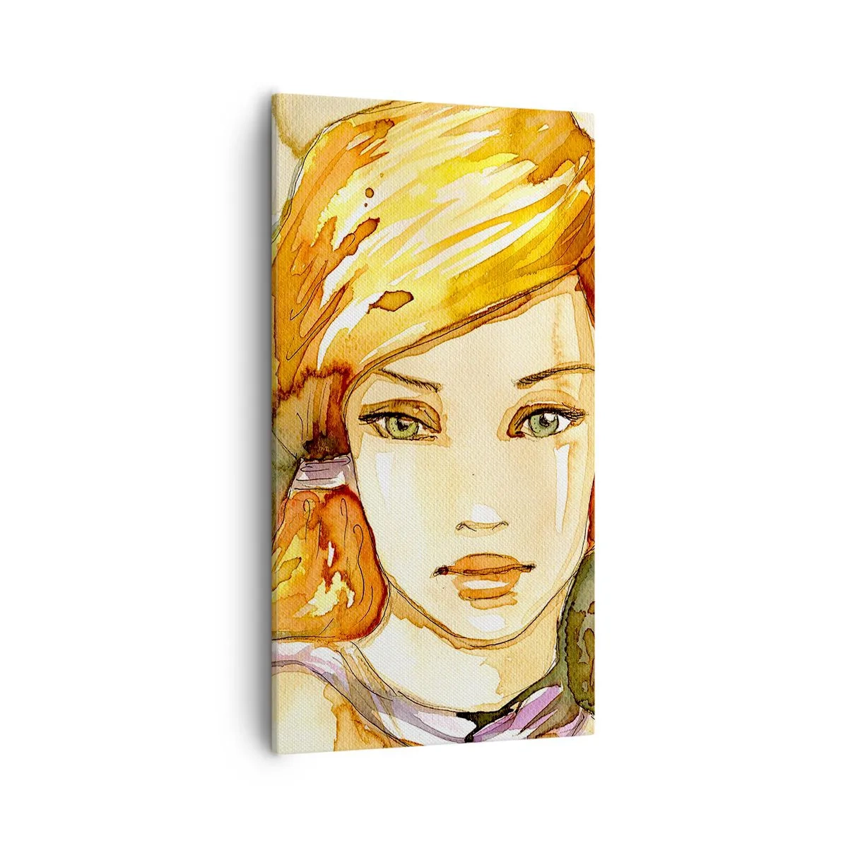 Bild auf Leinwand - Leinwandbild - Ein smaragdgrüner Look, der die Wut beruhigt - 55x100 cm