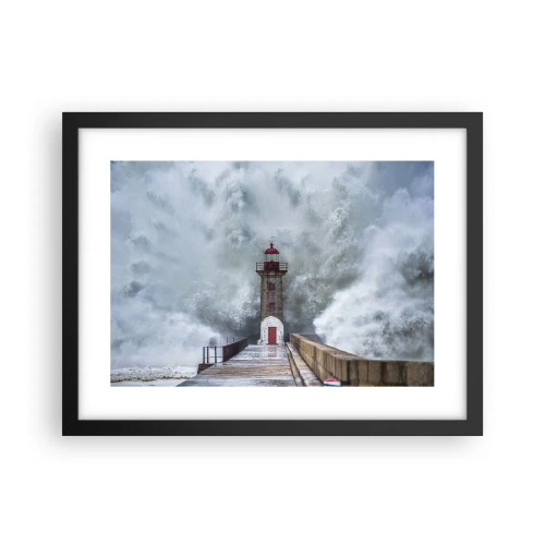 Poster in einem schwarzem Rahmen - Das Rauschen des Wassers, der Lärm wird wehen - 40x30 cm