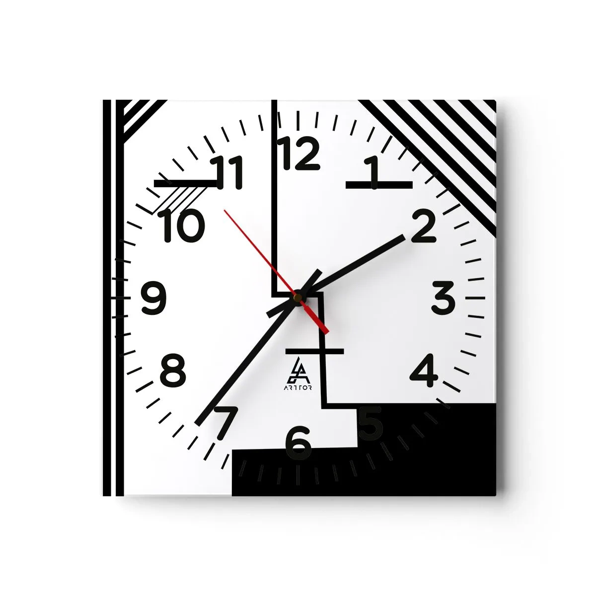 Wanduhr - Glasuhr - Einfach ein Kuss - 40x40 cm
