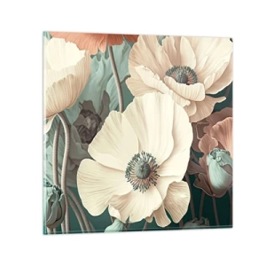 Glasbild - Bild auf glas - Flüstern von Mohnblumen - 30x30 cm