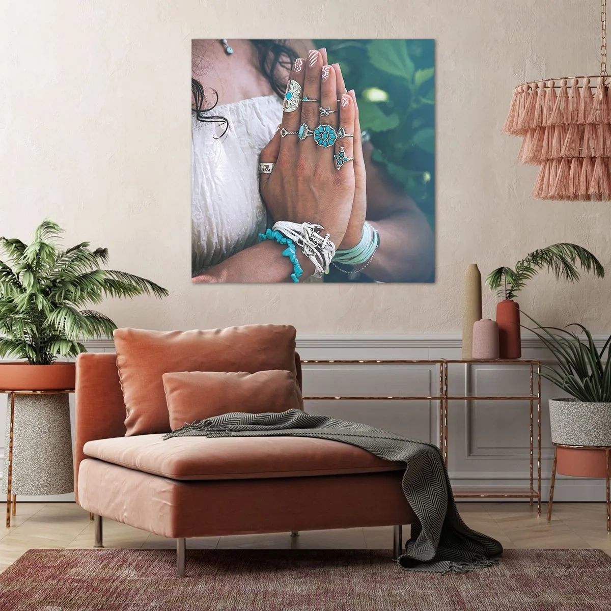 Bild auf Leinwand - Leinwandbild - Willkommen im Zentrum des Seins - 40x40 cm