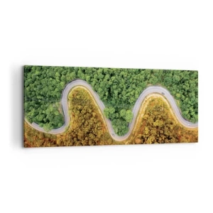 Bild auf Leinwand - Leinwandbild - Grenzen und Durchbrüche - 100x40 cm