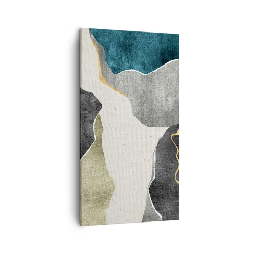 Bild auf Leinwand - Leinwandbild - Mosaikkomposition mit Goldfaden - 45x80 cm