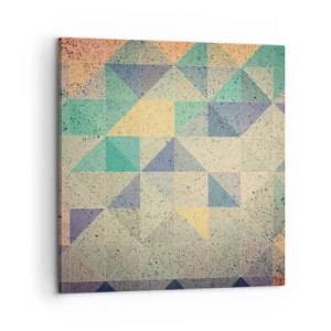 Bild auf Leinwand - Leinwandbild - Republik der Dreiecke - 60x60 cm