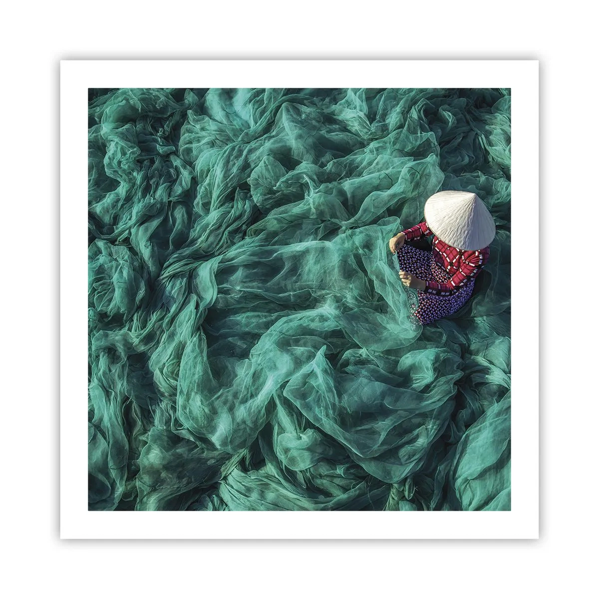 Poster - In einem Meer aus Netzen - 60x60 cm