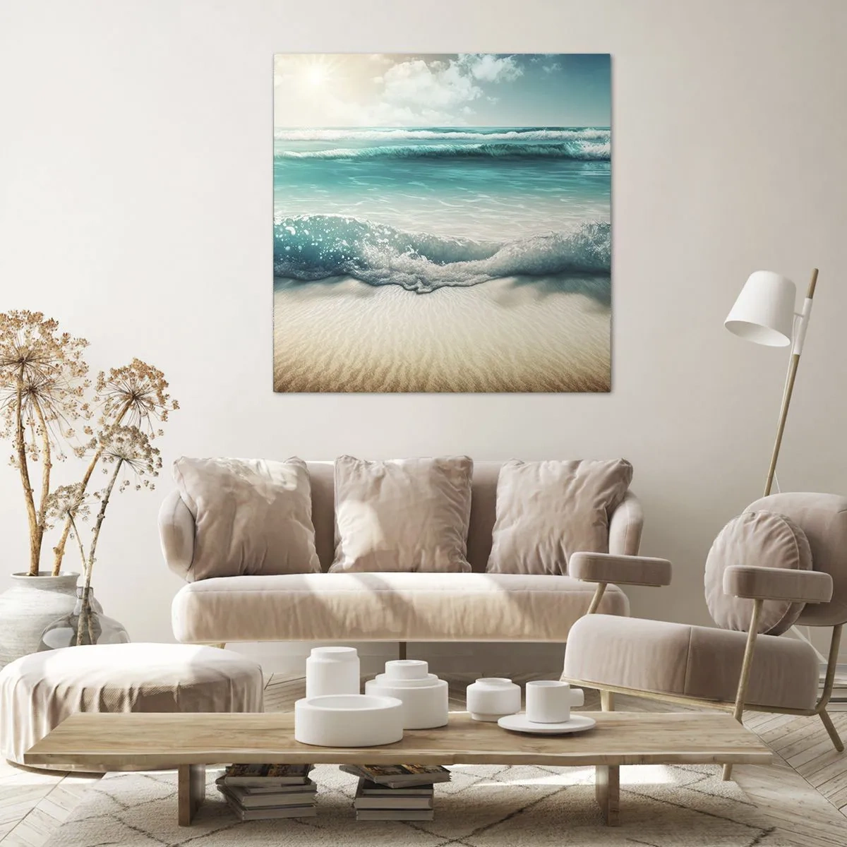 Bild auf Leinwand - Leinwandbild - Frieden des Ozeans - 70x70 cm