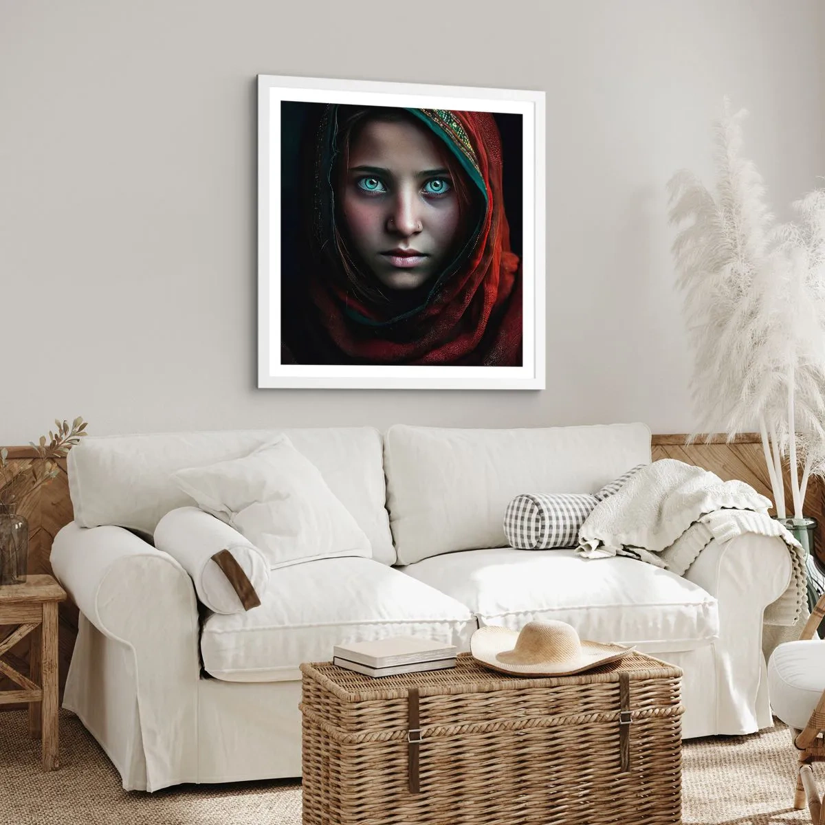 Poster in einem weißen Rahmen - Prinzessin aus dem Osten - 40x40 cm