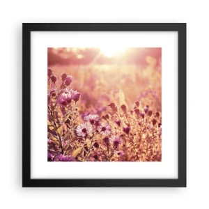 Poster in einem schwarzem Rahmen - Bevor der Sommer vorbei ist - 30x30 cm