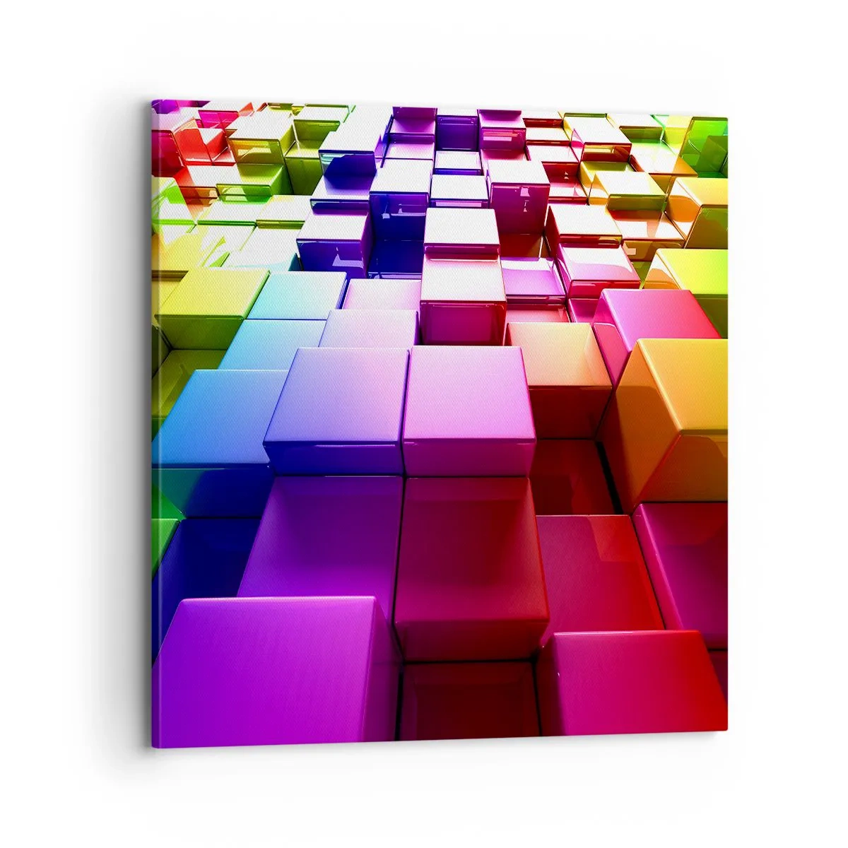 Bild auf Leinwand - Leinwandbild - Op-Art gemeinsam im Team - 70x70 cm