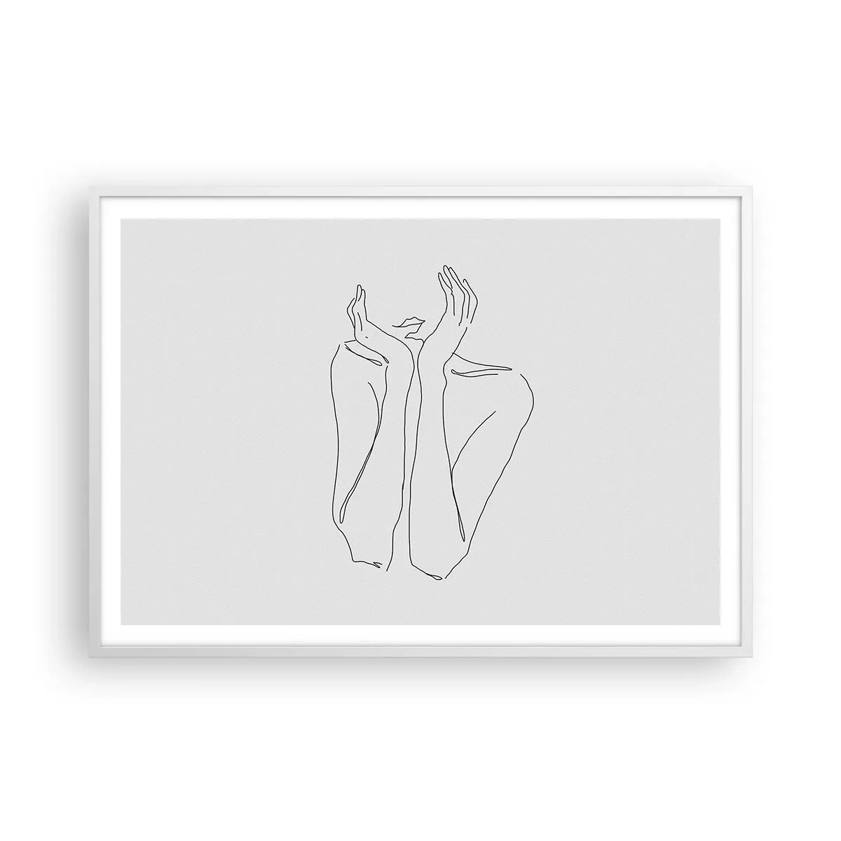 Poster in einem weißen Rahmen - Wovon Mädchen träumen - 100x70 cm