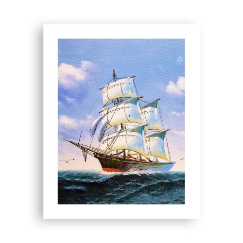 Poster - Mit Stolz mit dem Wind - 40x50 cm