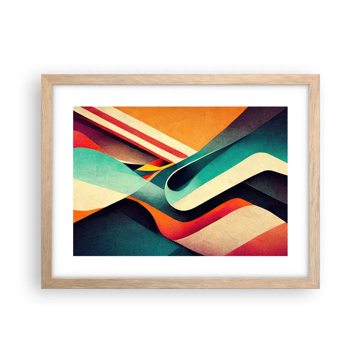 Poster in einem Rahmen aus heller Eiche - Intensive Komposition - 40x30 cm
