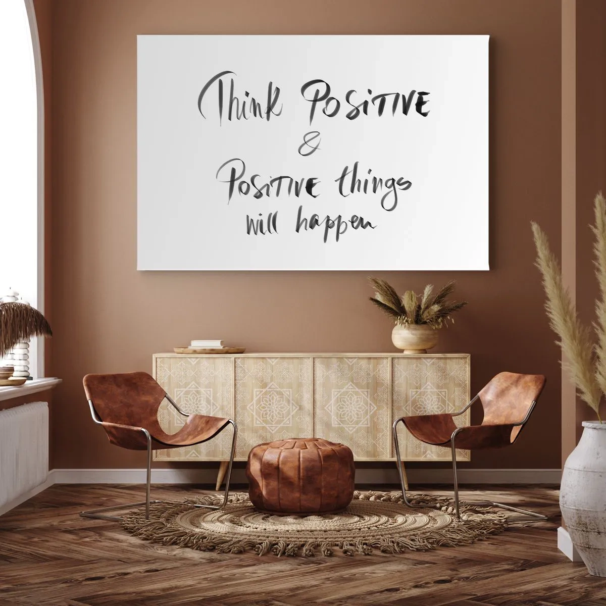 Bild auf Leinwand - Leinwandbild - Inspirierender Schriftzug in Schwarz auf weißem Hintergrund - 100x70cm - Wie soll man leben? - Moderne Wanddekoration für Wohnzimmer und Schlafzimmer ARTTOR