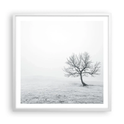 Poster in einem weißen Rahmen - Gegen das Nichts - 60x60 cm