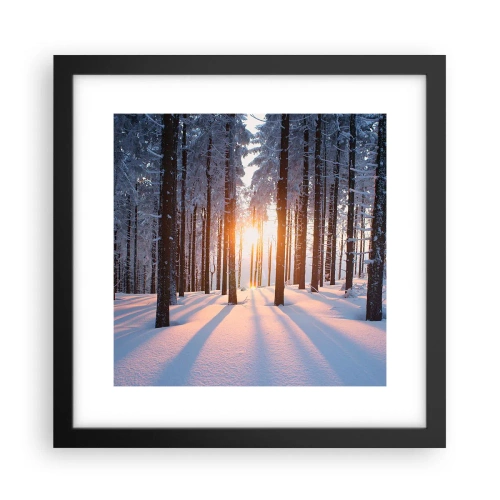 Poster in einem schwarzem Rahmen - Ganz klar schwarz auf weiß - 30x30 cm