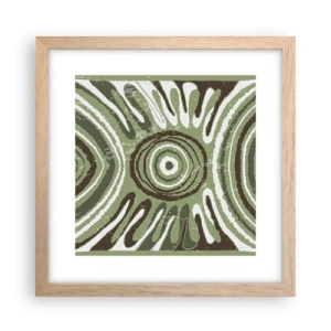 Poster in einem Rahmen aus heller Eiche - Explosion von Emotionen - 30x30 cm