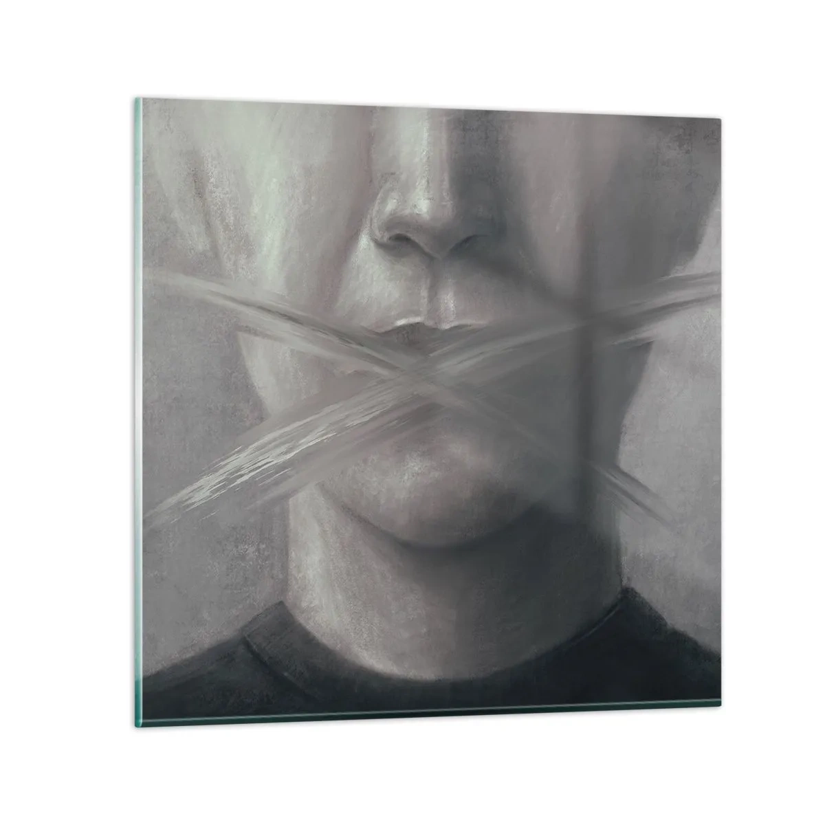 Glasbild - Bild auf glas - Ohne ein Wort - 30x30 cm