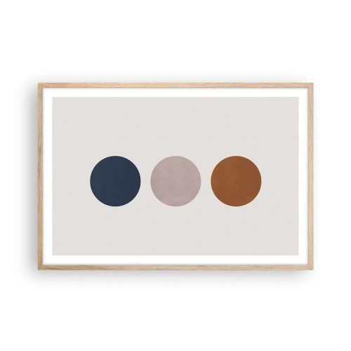 Poster in einem Rahmen aus heller Eiche - Ein Symbol für Exzellenz - 91x61 cm