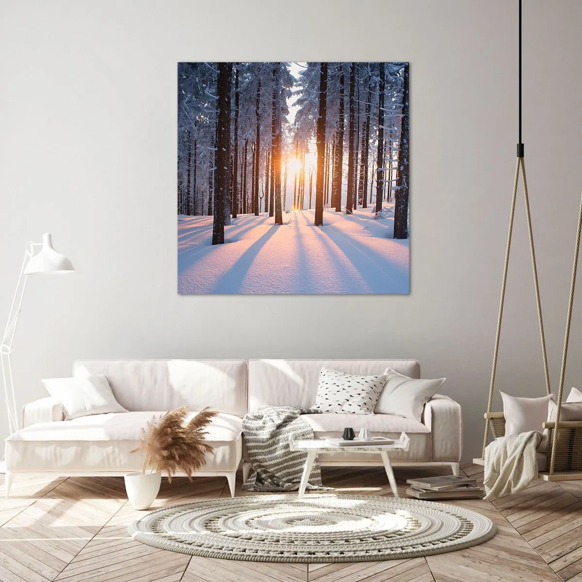 Bild auf Leinwand - Leinwandbild - Ganz klar schwarz auf weiß - 60x60 cm