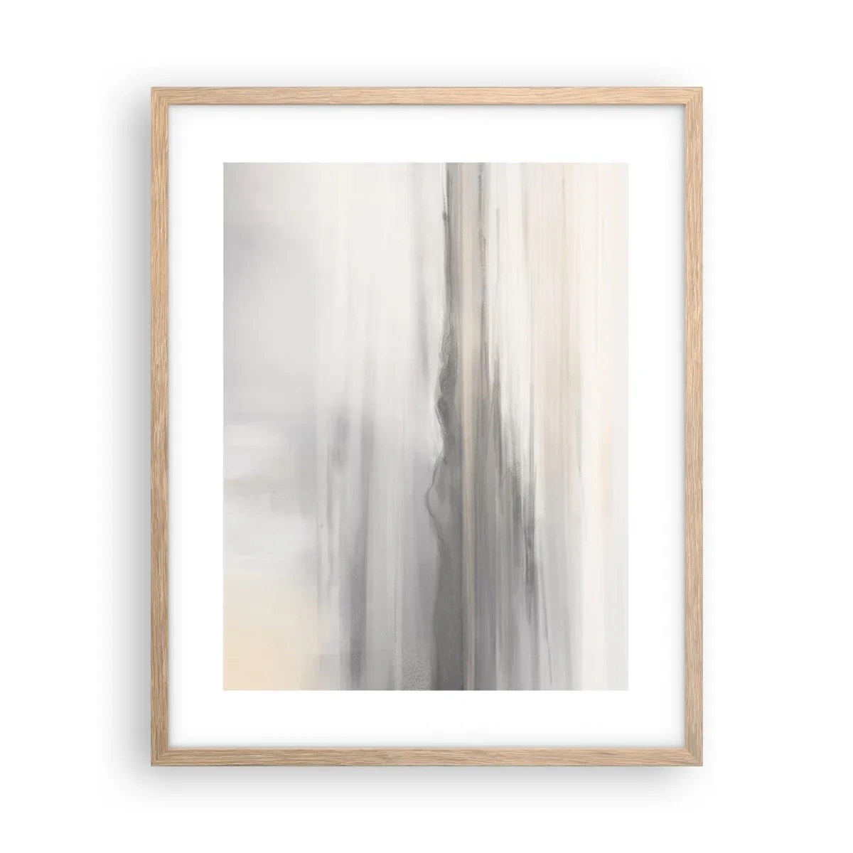 Poster in einem Rahmen aus heller Eiche - Nachdenkliche Distanz - 40x50 cm