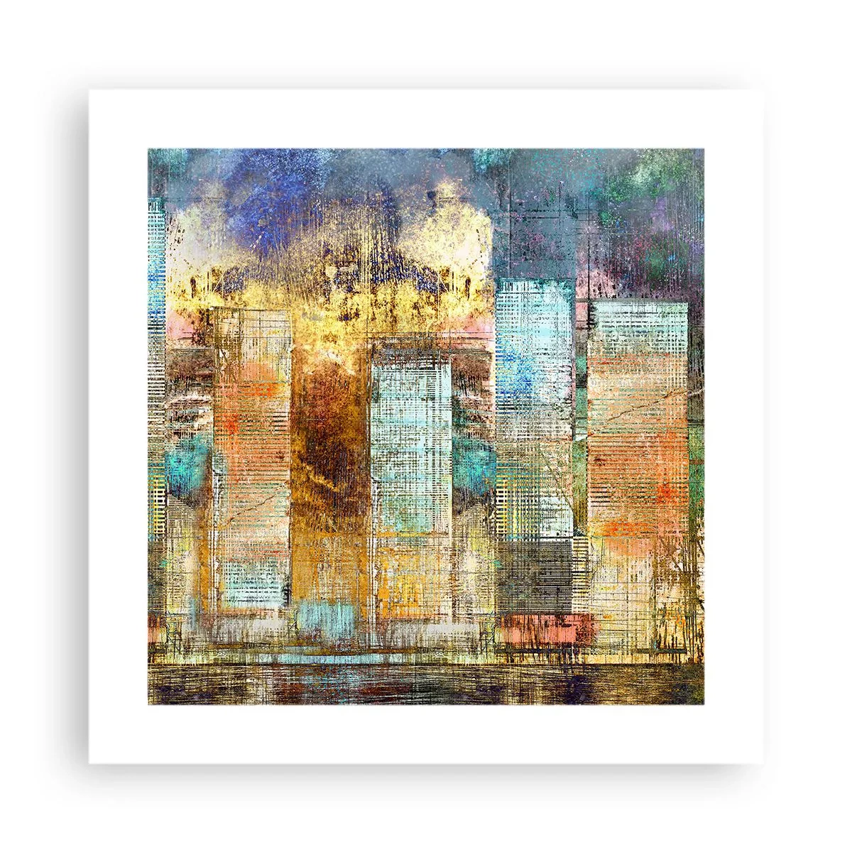 Poster - Sonnige Metropole - 40x40 cm