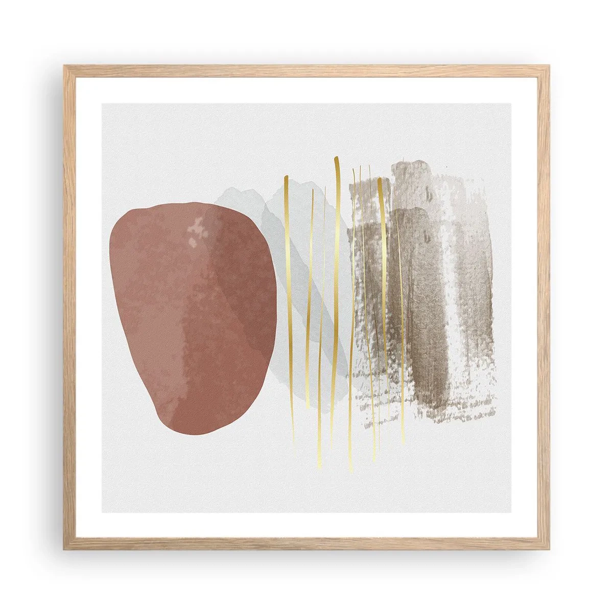 Poster in einem Rahmen aus heller Eiche - Abstrakte Kolonnade - 60x60 cm