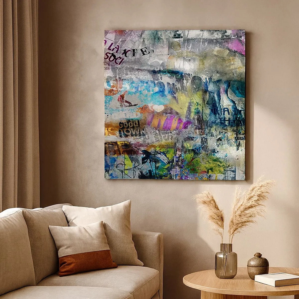 Bild auf Leinwand - Leinwandbild - Collage aus Erinnerungen - 30x30 cm