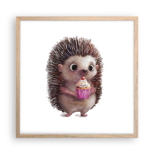 Poster in einem Rahmen aus heller Eiche - Der Feiertag ist jeden Tag - 50x50 cm