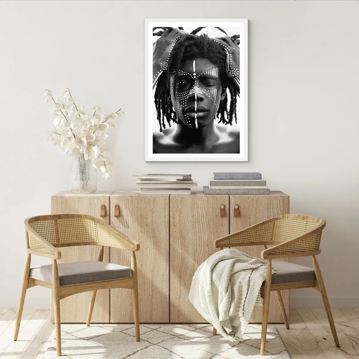 Poster in einem weißen Rahmen - Wo bist du? - 70x100 cm