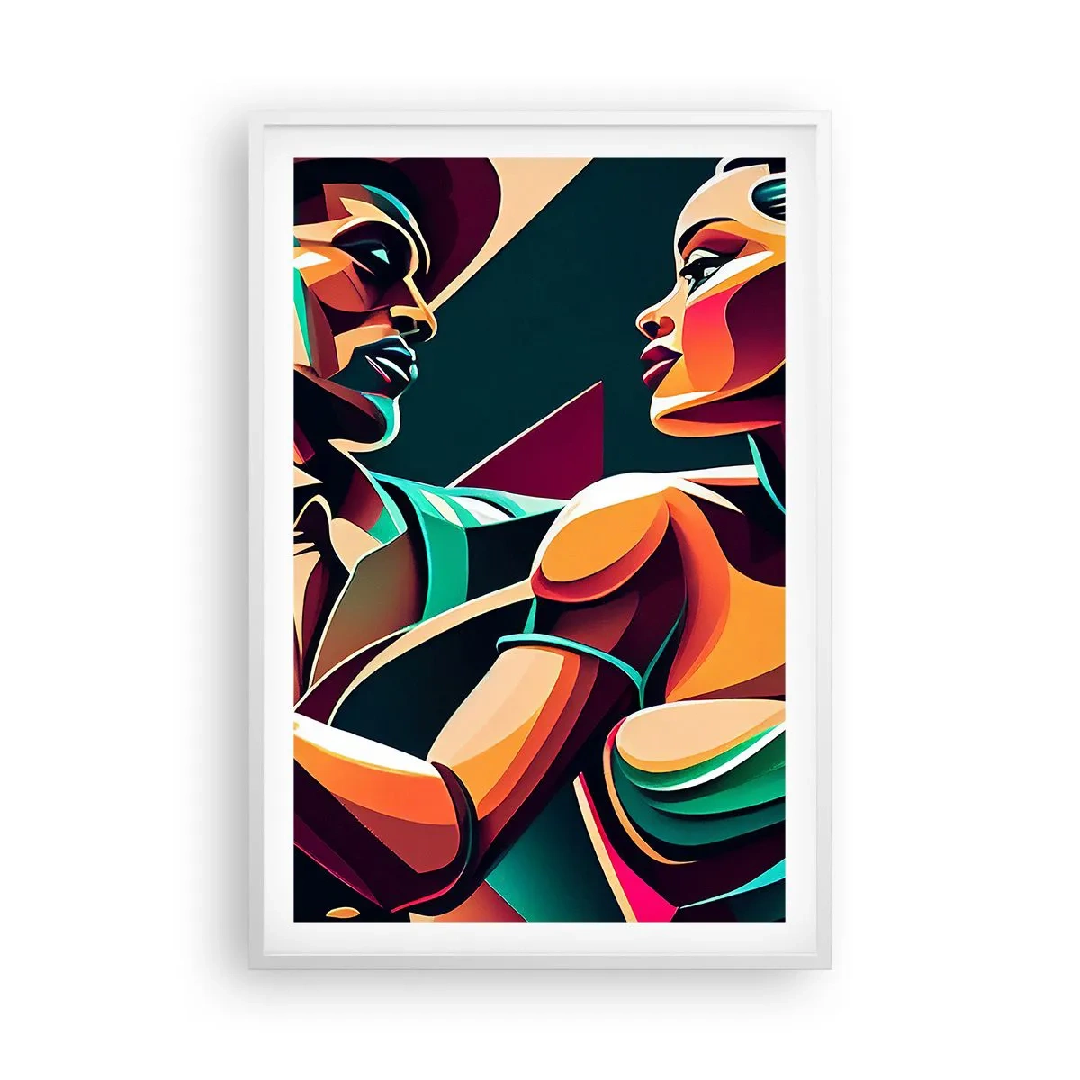 Poster in einem weißen Rahmen - Im Rhythmus des Herzens - 61x91 cm