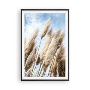 Poster in einem schwarzem Rahmen - Sonnige und windige Liebkosungen - 61x91 cm