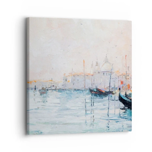 Bild auf Leinwand - Leinwandbild - Hinter dem Wasser, hinter dem Nebel - 30x30 cm