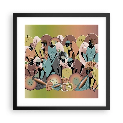 Poster in einem schwarzem Rahmen - Ein toller Urlaub steht bevor - 40x40 cm