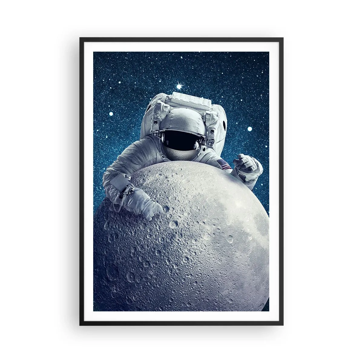 Poster in einem schwarzem Rahmen - Weltraumjoker - 70x100 cm