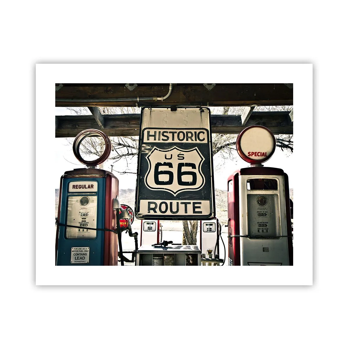 Poster - Amerikanische Retro-Reise - 50x40 cm