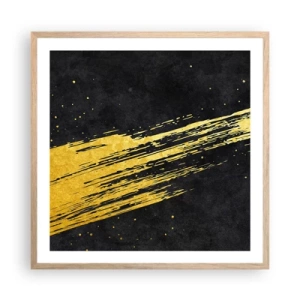 Poster in einem Rahmen aus heller Eiche - Sprung in den Hyperraum - 60x60 cm