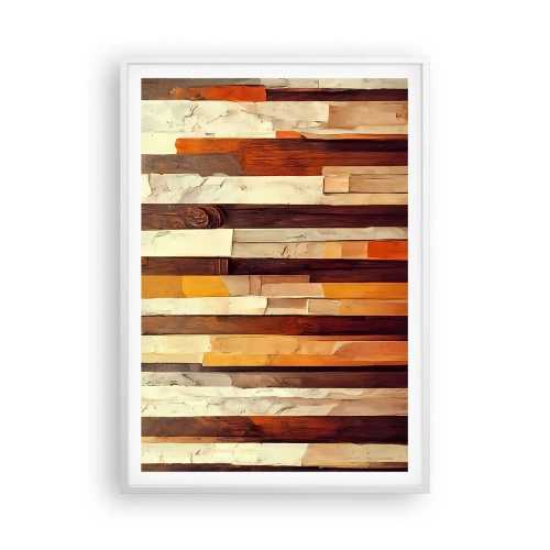 Poster in einem weißen Rahmen - Hymne der Waldbäume - 70x100 cm