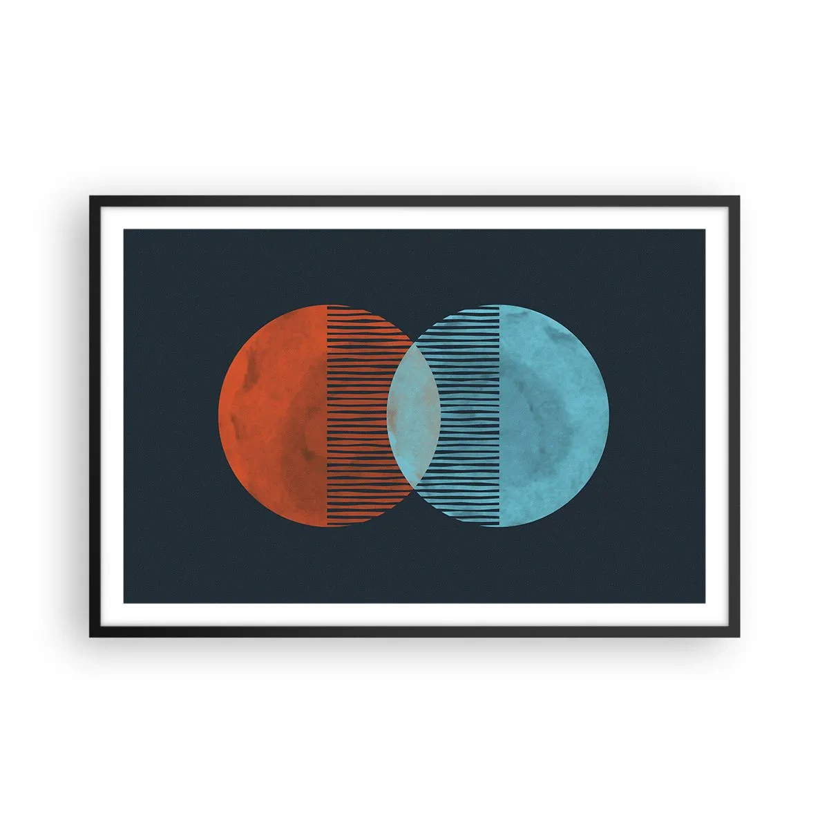 Poster in einem schwarzem Rahmen - Astronomische Fantasie - 91x61 cm